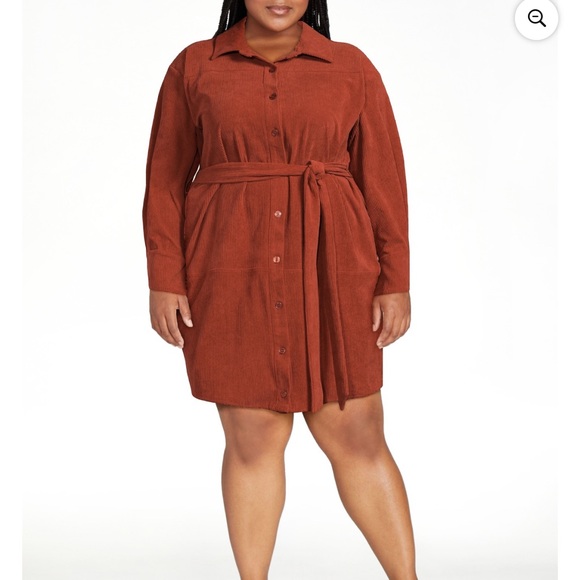 Eloquii Fall Women’s Plus corduroy dress - Picture 2 of 9